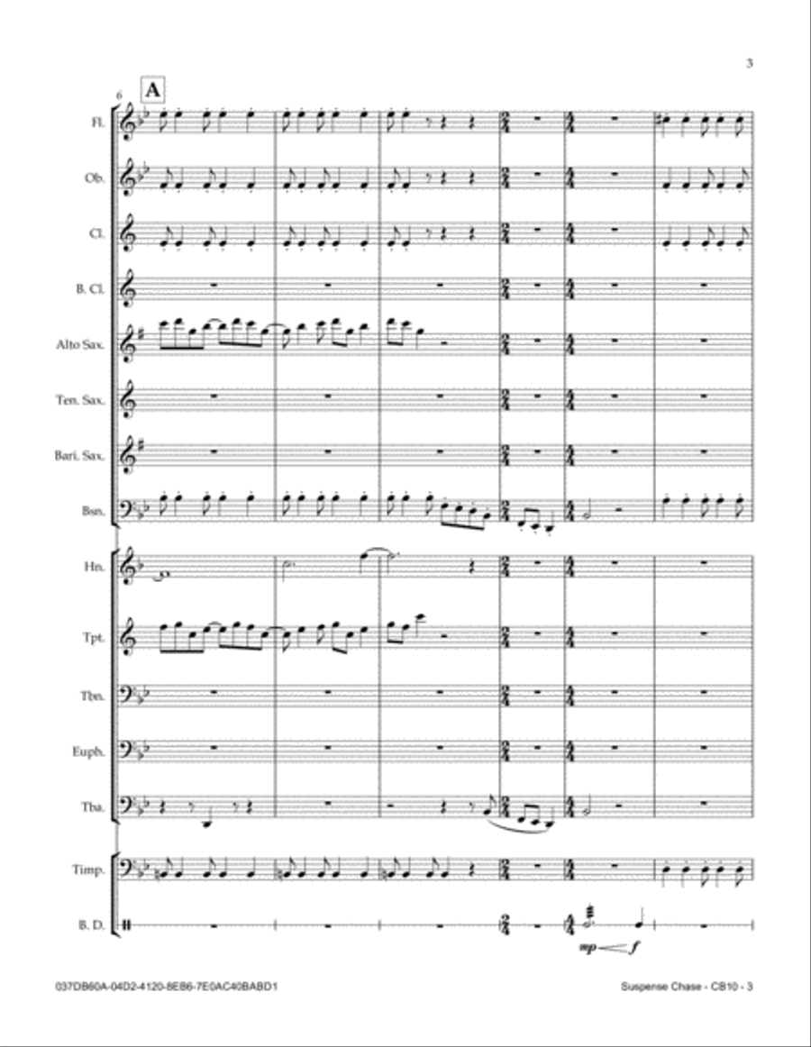 Suspense Chase Suspense Chase Concert Band scores gallery preview page 5