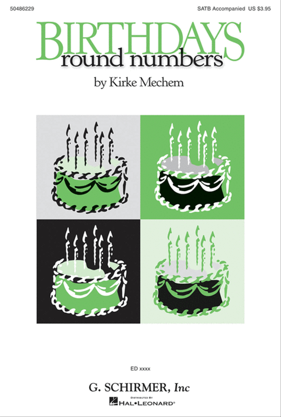Birthdays / Round Numbers Op. 72 4-Part scores gallery preview page 1