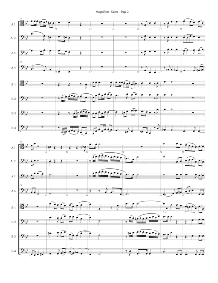 Magnificat for Trombone or Low Brass Octet image number null