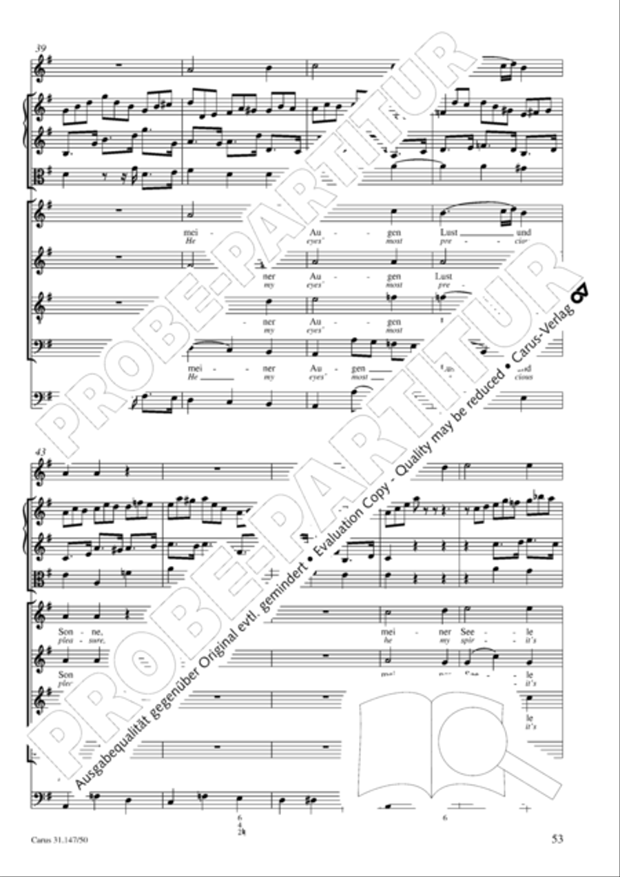 Heart and mouth and thought and action (Herz und Mund und Tat und Leben) (Herz und Mund und Tat und Leben) 4-Part scores gallery preview page 54