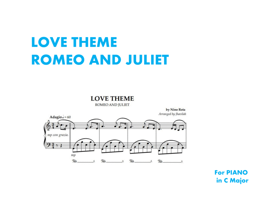 Romeo And Juliet (love Theme) Piano Solo scores gallery preview page 1