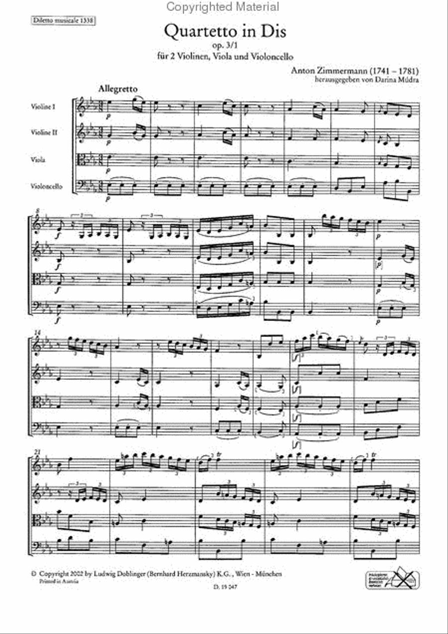 Quarteto in Dis String Quartet scores gallery preview page 2