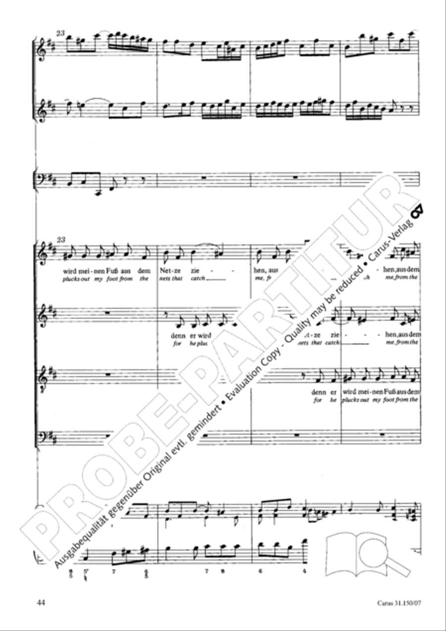 O my Lord, I long for thee (Nach dir, Herr, verlanget mich) 4-Part scores gallery preview page 45