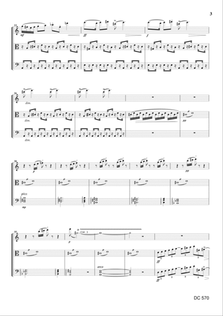Bohemian Rondo for string trio String Trio scores gallery preview page 3