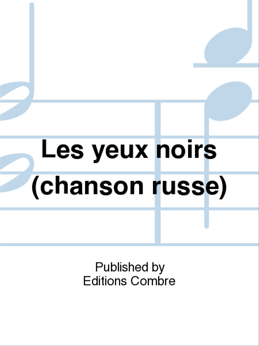 Les yeux noirs (chanson russe) Voice Solo scores gallery preview page 1