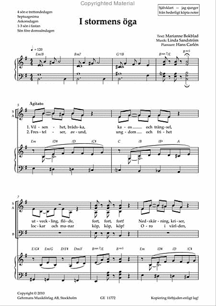 Lys min vag Lys min vag 3-Part scores gallery preview page 2