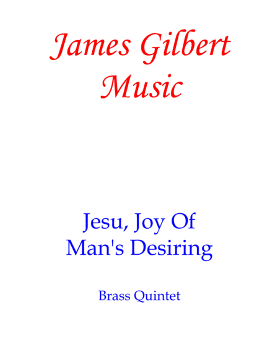 Jesu, Joy Of Man's Desiring Brass Ensemble scores gallery preview page 1