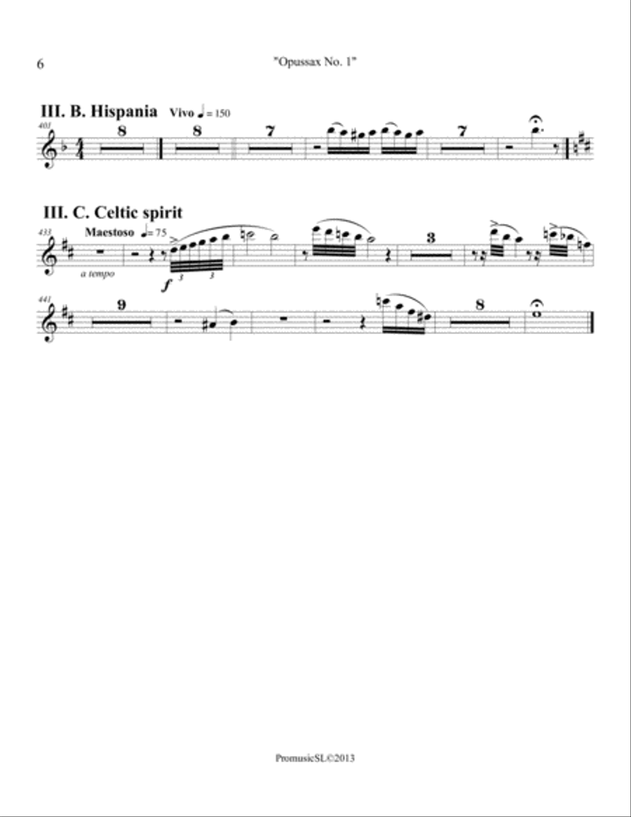 Opussax No. 1 Full Orchestra scores gallery preview page 6