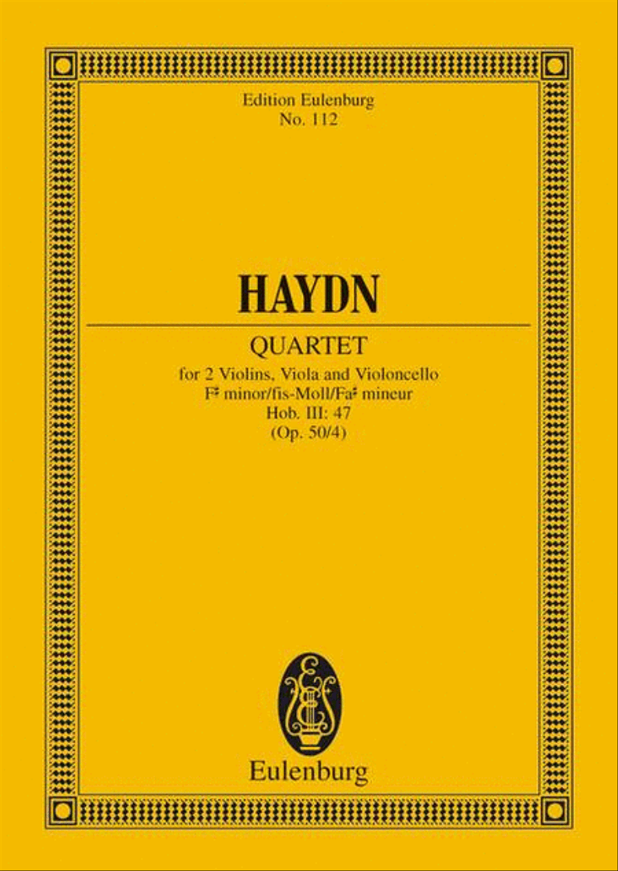 String Quartet F# minor String Quartet F# minor String Quartet scores gallery preview page 1
