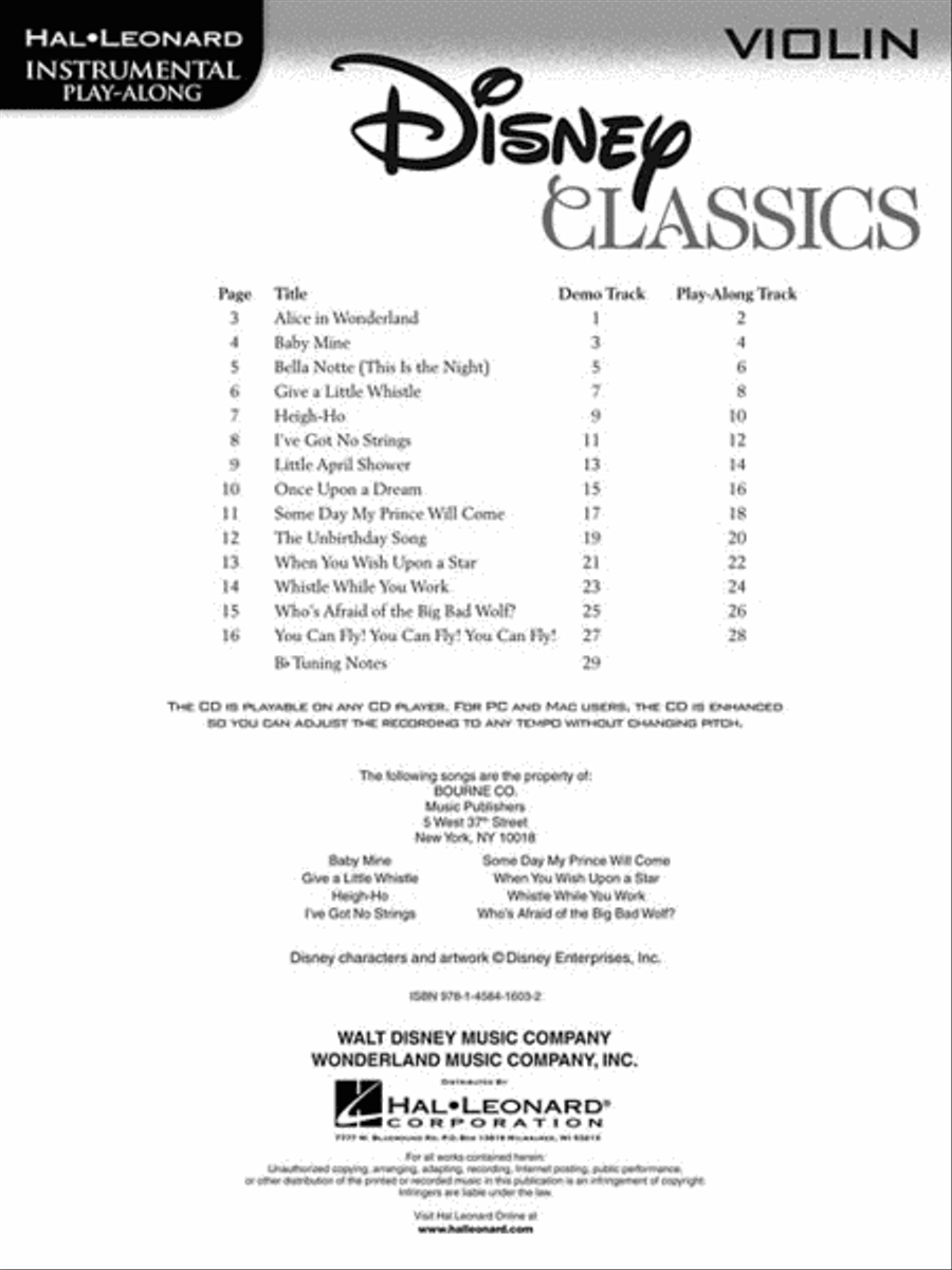 Disney Classics Violin Solo scores gallery preview page 3