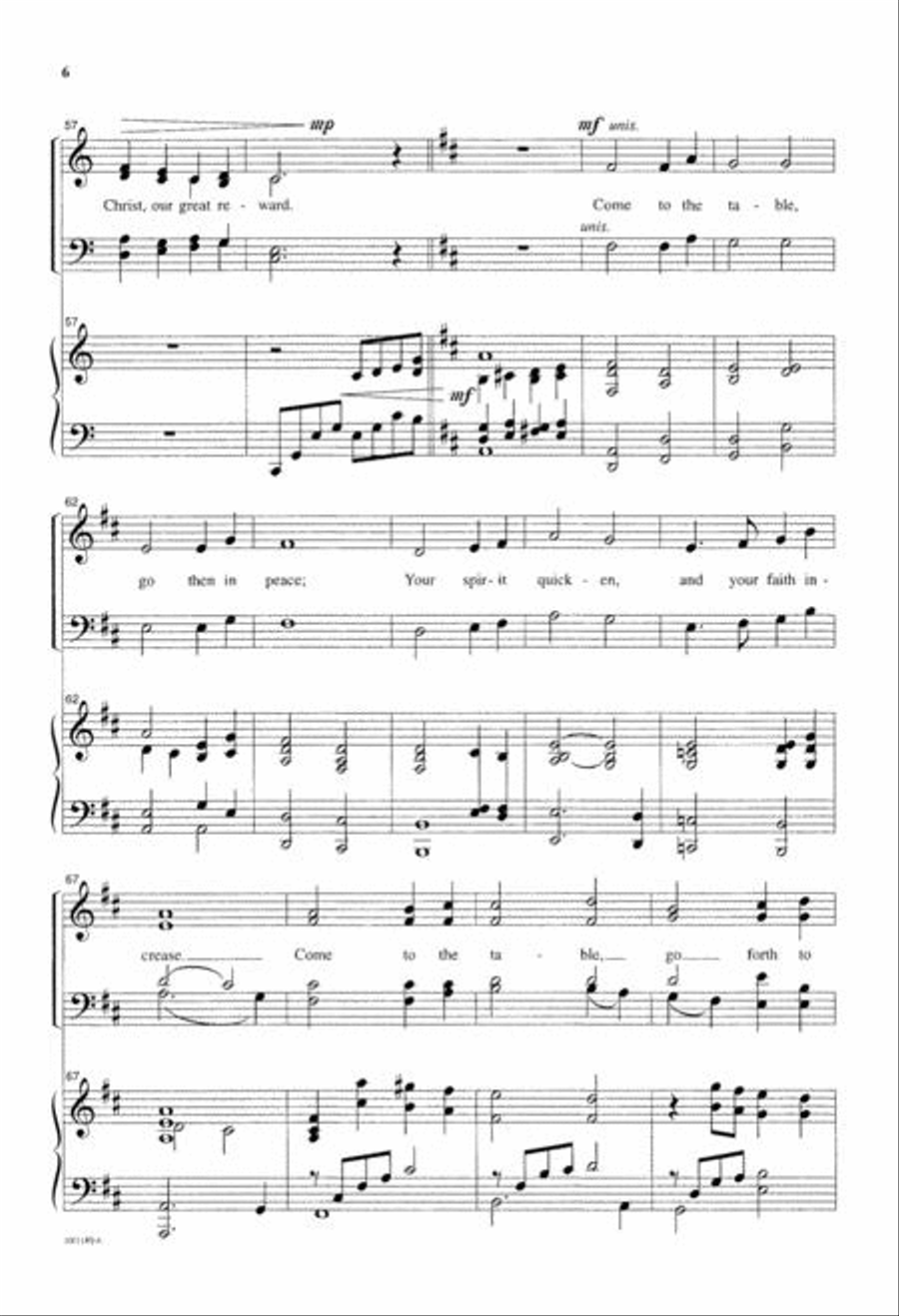 Invitation to Communion 4-Part scores gallery preview page 6