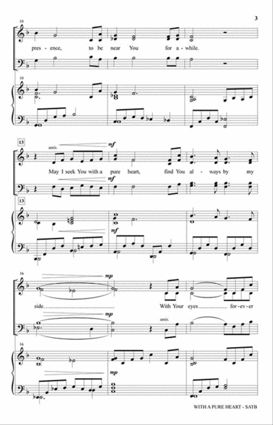With a Pure Heart 4-Part scores gallery preview page 3