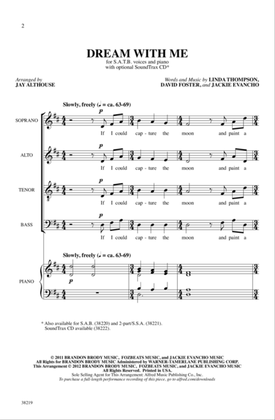 Dream with Me - SoundTrax CD (CD only) Choir scores gallery preview page 2