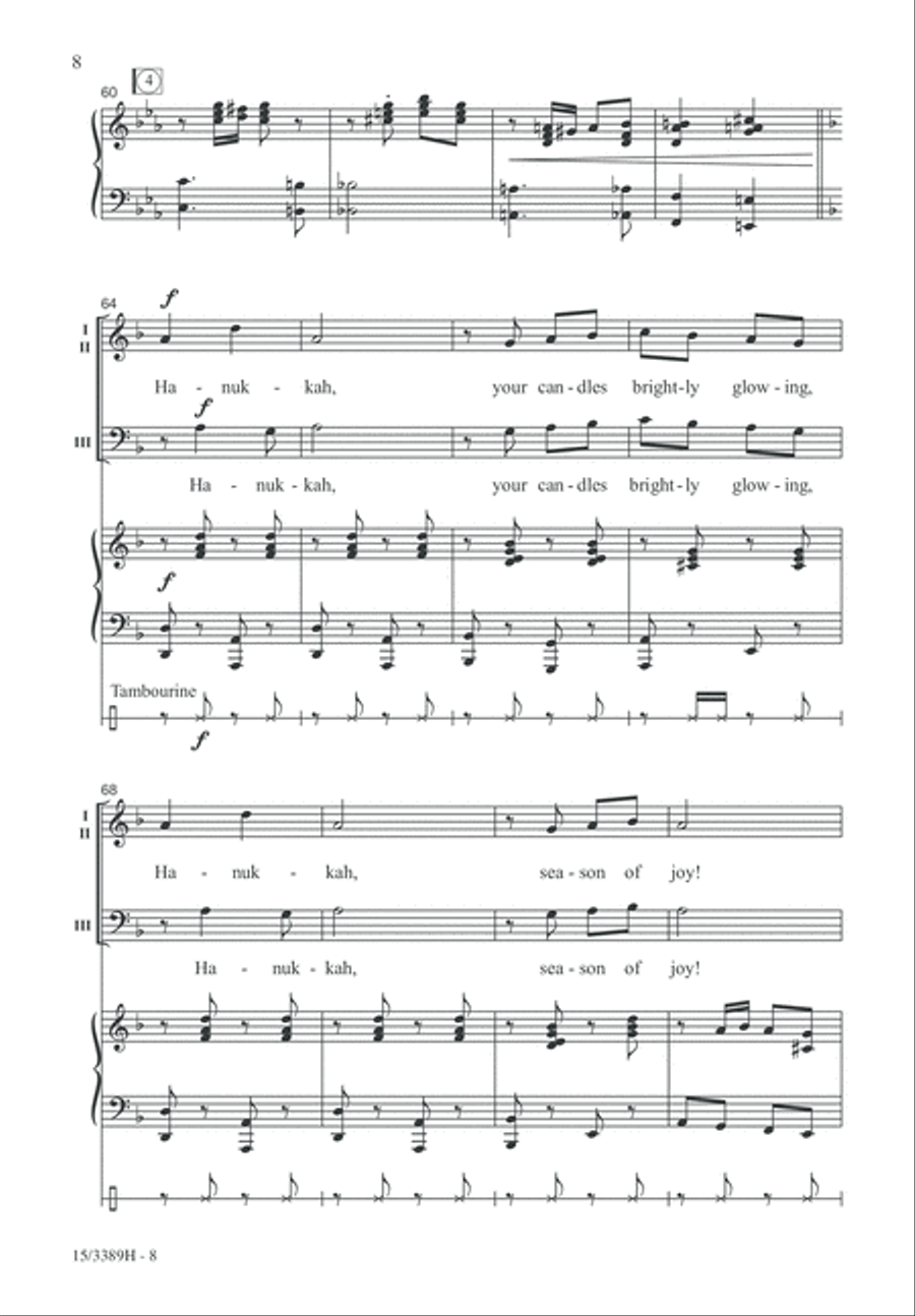 Hanukkah, Season of Joy! 3-Part scores gallery preview page 8