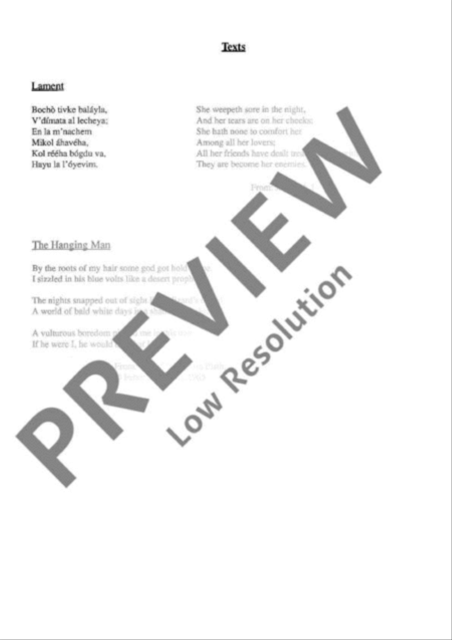 Lament for a Hanging Man Study Score scores gallery preview page 3