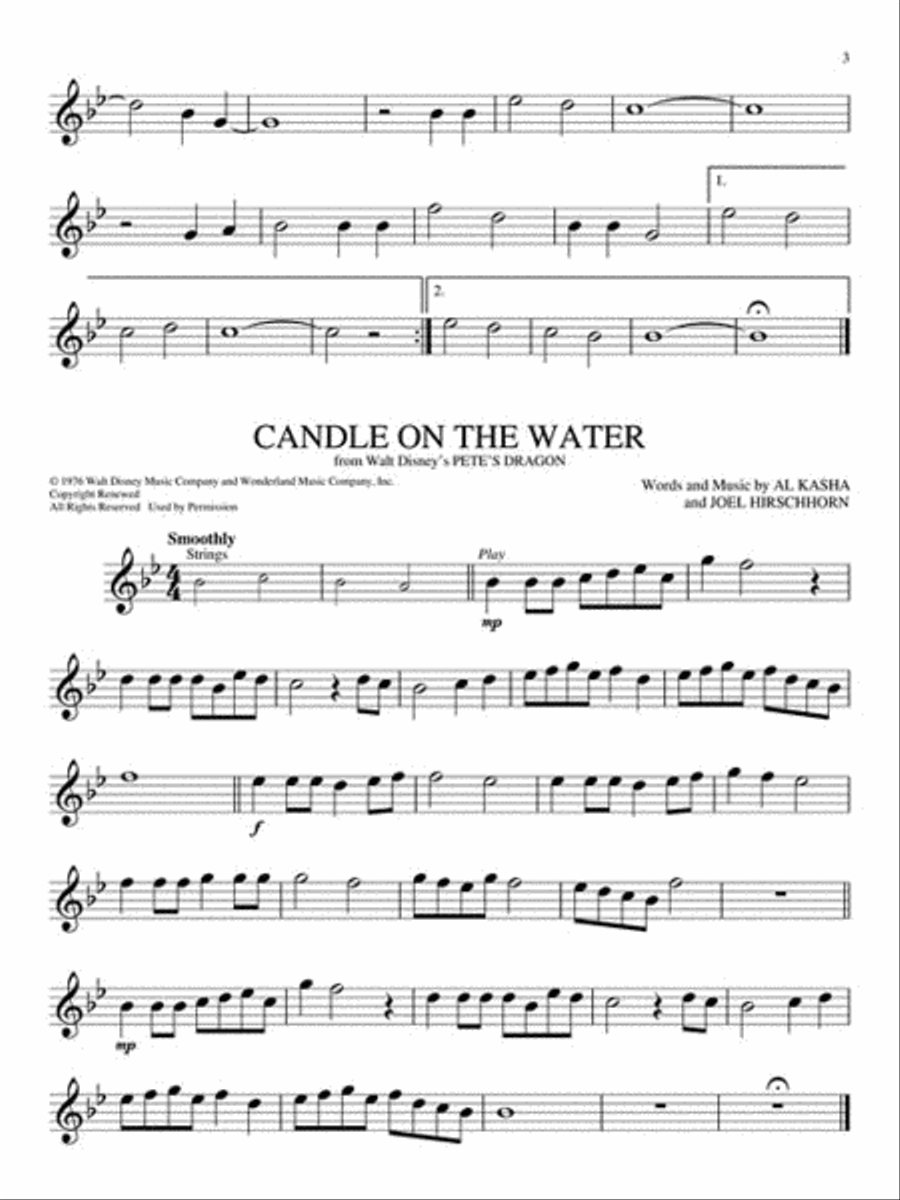 Disney – 10 Classic Songs Flute Solo scores gallery preview page 3