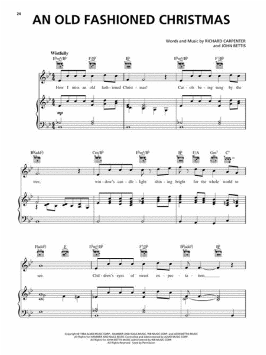 Carpenters – Christmas Portrait Piano, Vocal, Guitar scores gallery preview page 7