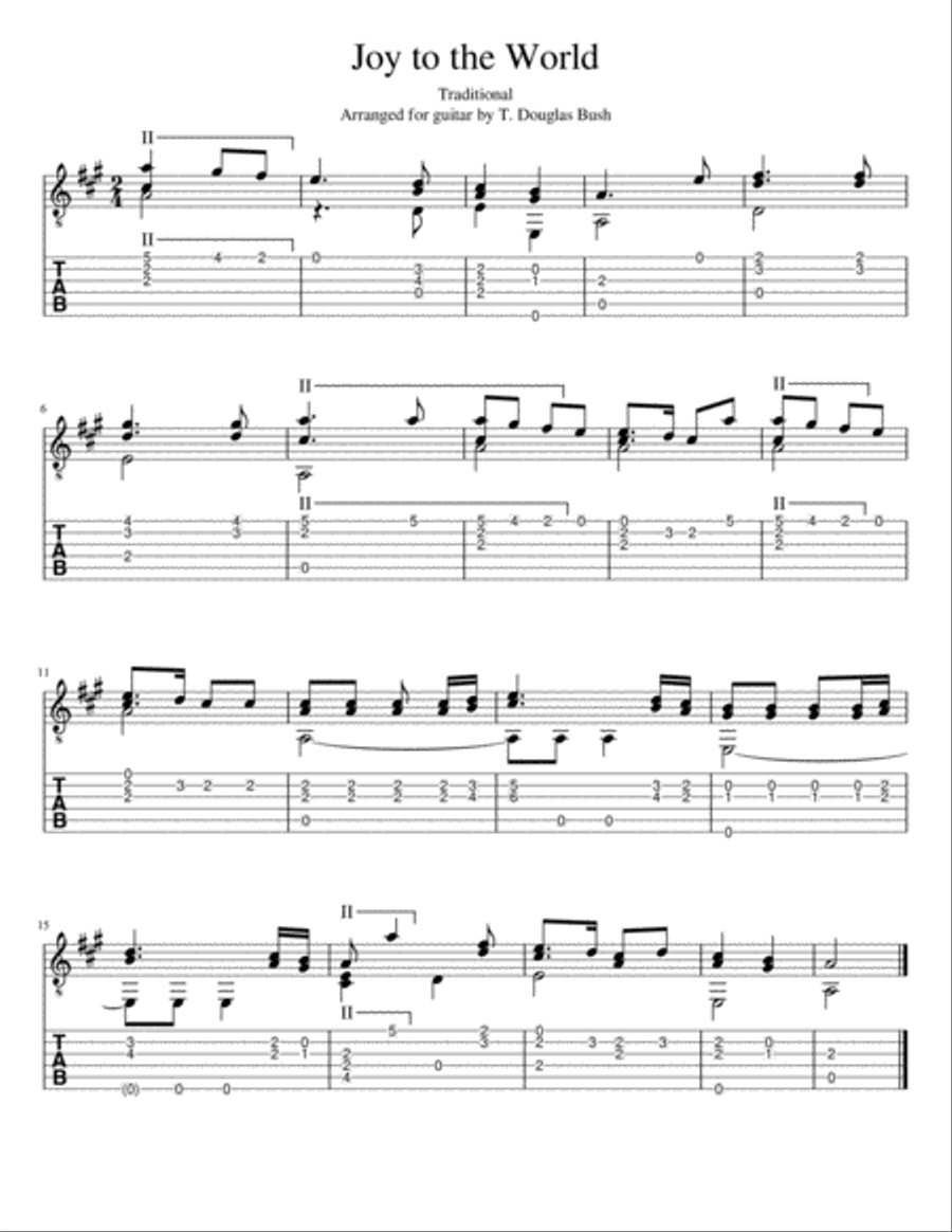Traditional Christmas Carols Arranged for Classical Guitar Acoustic Guitar scores gallery preview page 6
