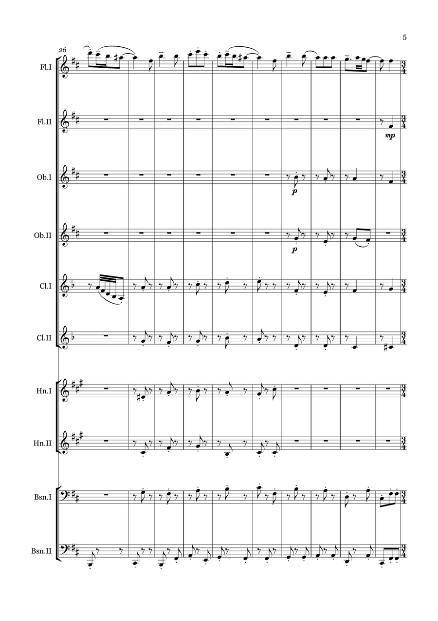 El paño moruno Woodwind Quintet scores gallery preview page 5