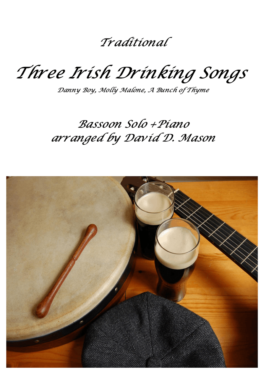 Three Irish Drinking Songs - Bassoon and Piano Bassoon Solo scores gallery preview page 1