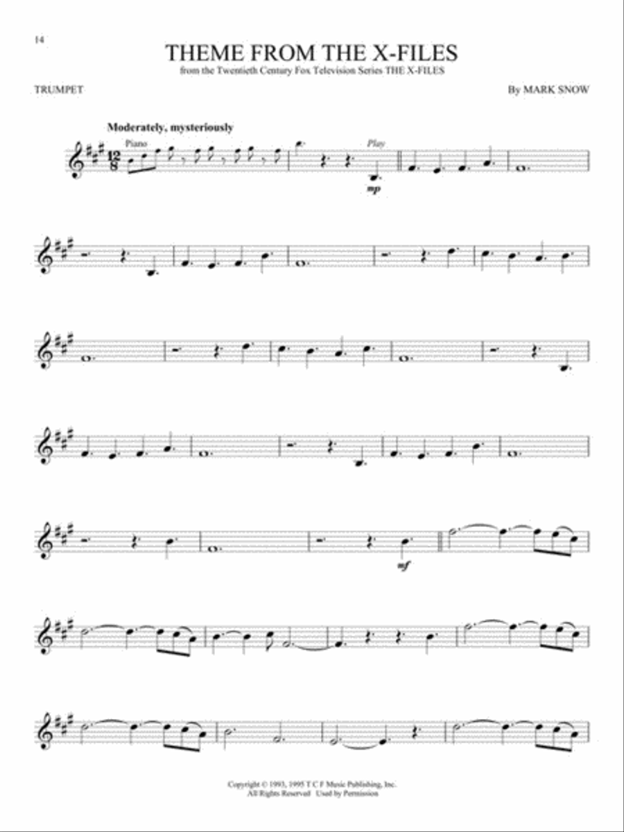 Movie and TV Music for Trumpet Trumpet Solo scores gallery preview page 4