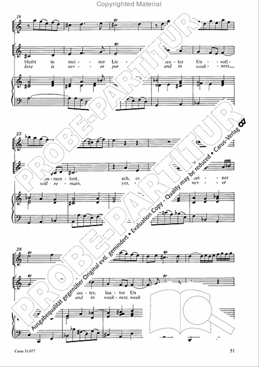 The Lord your God you shall now be loving (Du sollt Gott, deinen Herren, lieben) 4-Part scores gallery preview page 52