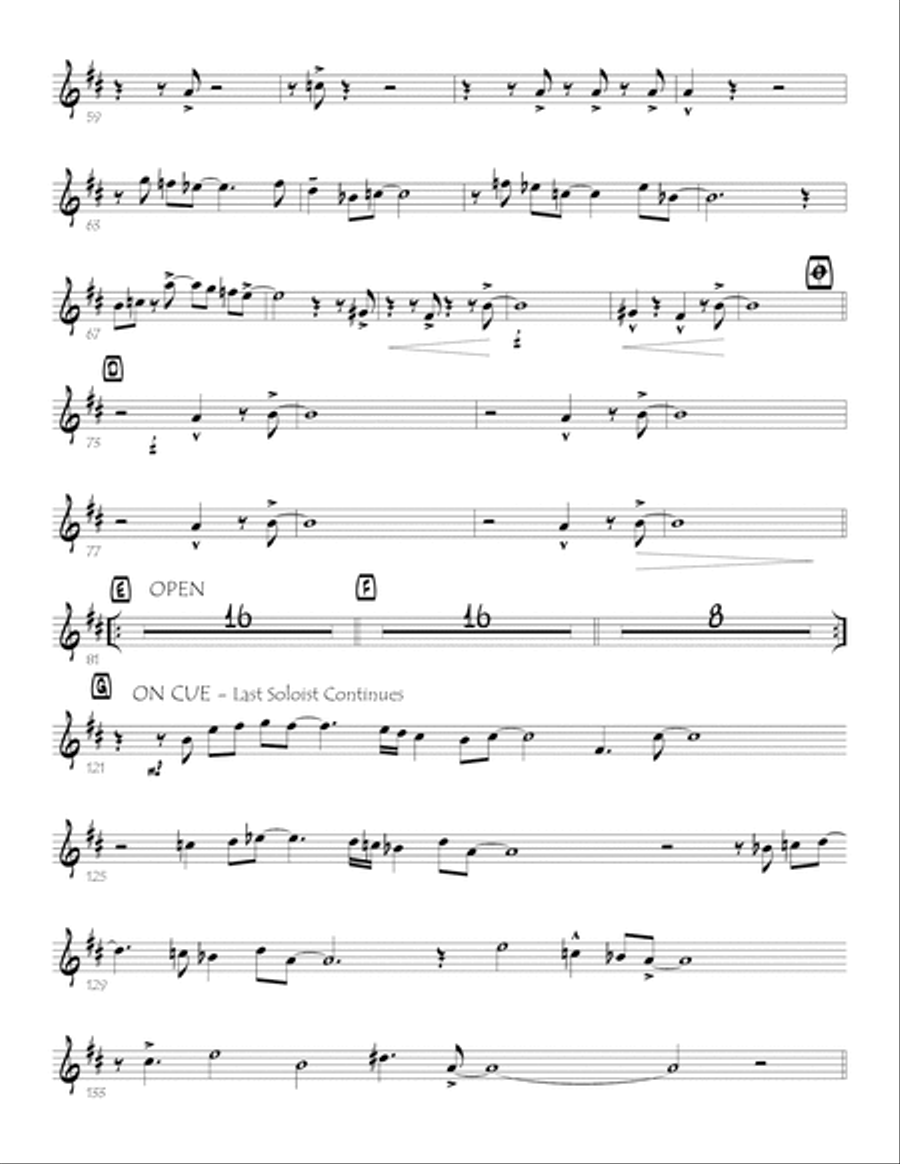 The Stakeout (digital print) Jazz Ensemble scores gallery preview page 6