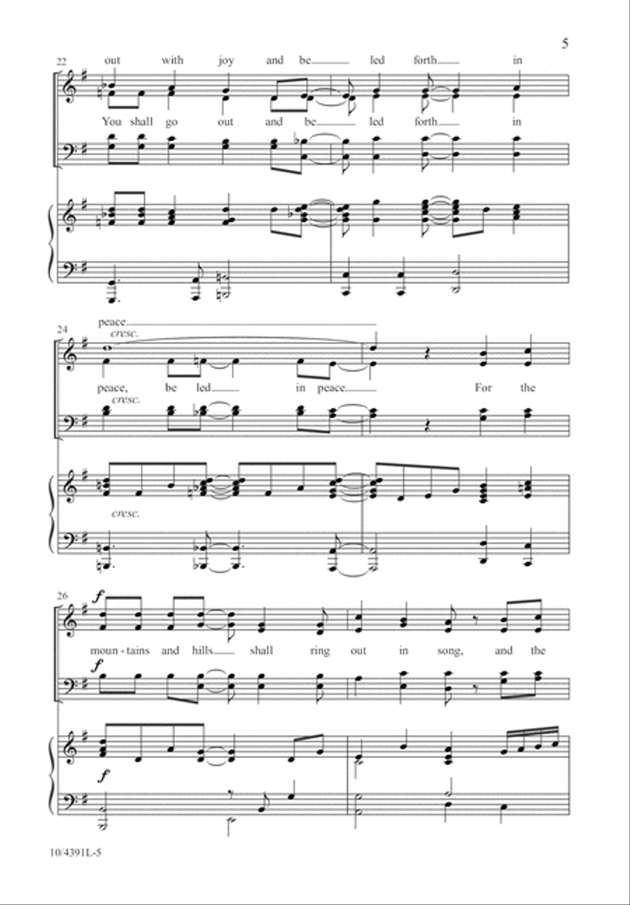 You Shall Go Out with Joy! 4-Part scores gallery preview page 5