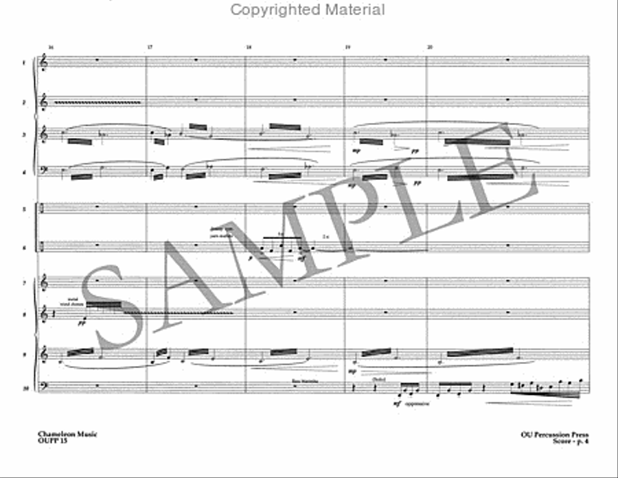 Chameleon Music Percussion Ensemble scores gallery preview page 5