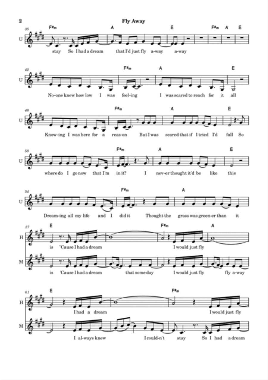 Fly Away Guitar scores gallery preview page 2