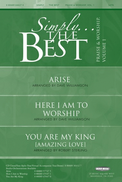 Simply The Best: Praise & Worship V1 - Booklet CD Trax