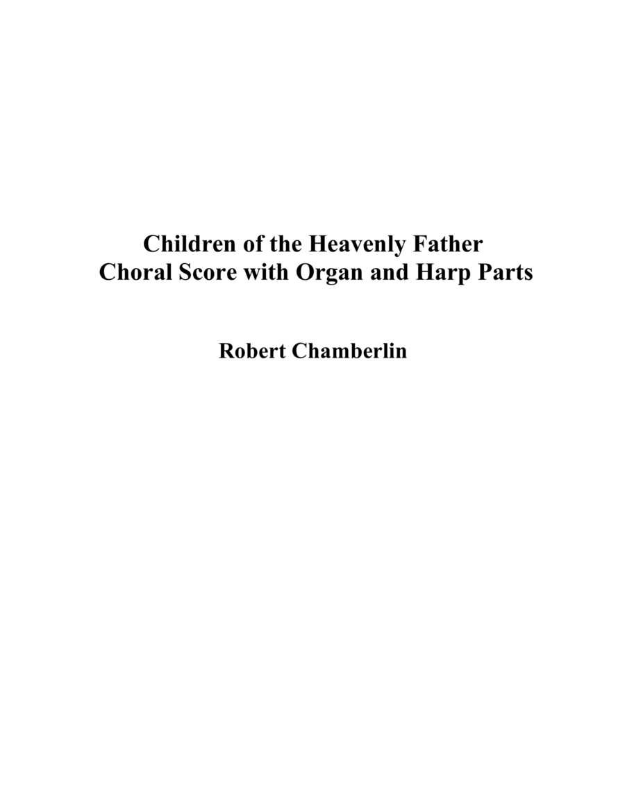 Children of the Heavenly Father 4-Part scores gallery preview page 1