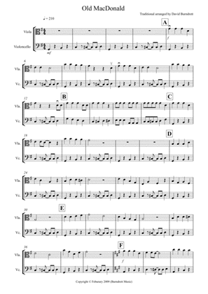 Old MacDonald! for Viola and Cello Duet