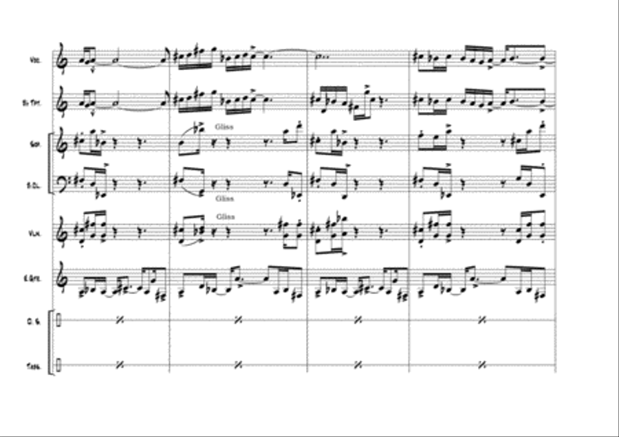 A piece for octet composed in 2000 inspired by traditionnal turkish music Small Ensemble scores gallery preview page 3