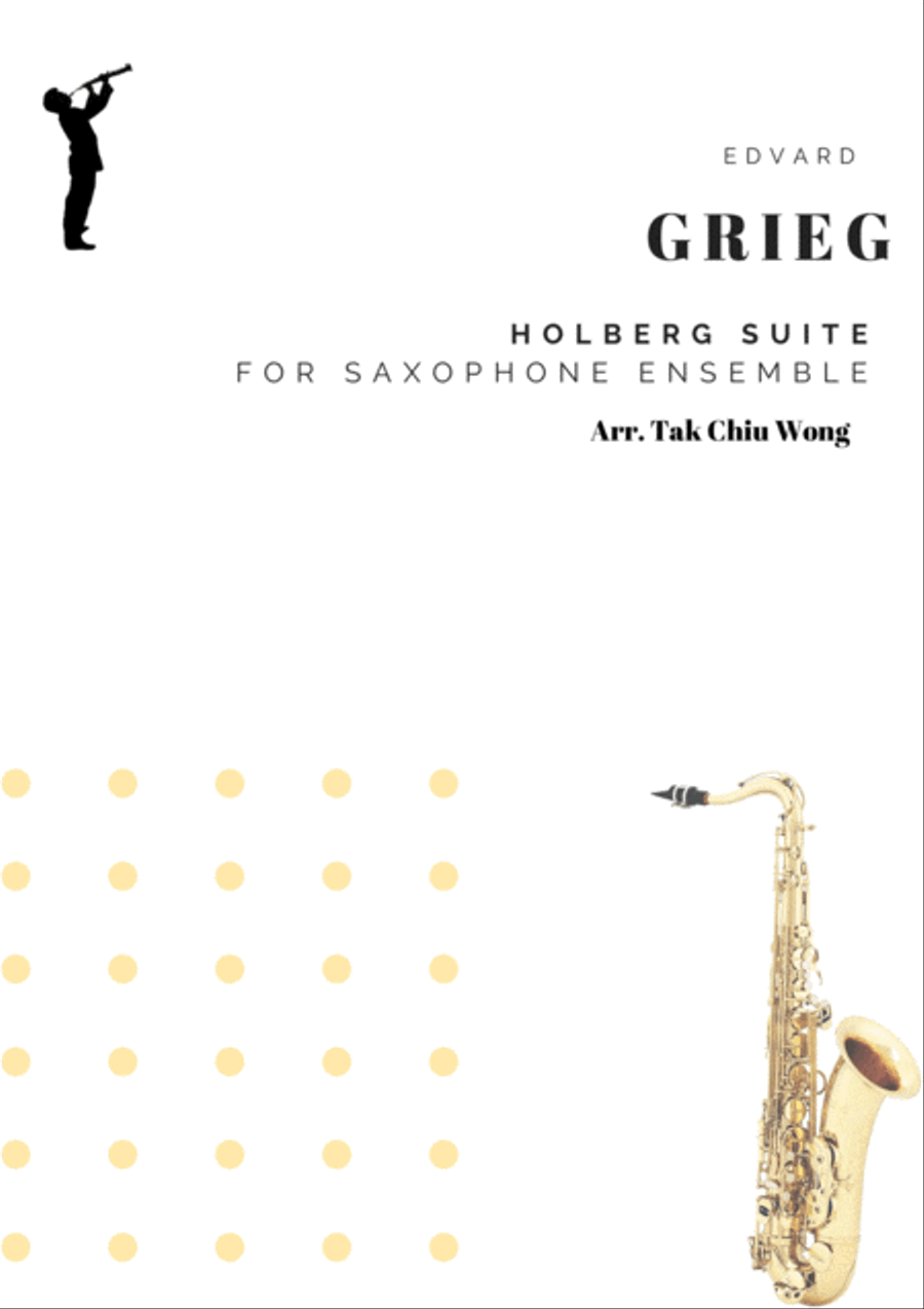 Holberg Suite arranged for Saxophone Ensemble (Octet) Score and Parts Woodwind Ensemble scores gallery preview page 1