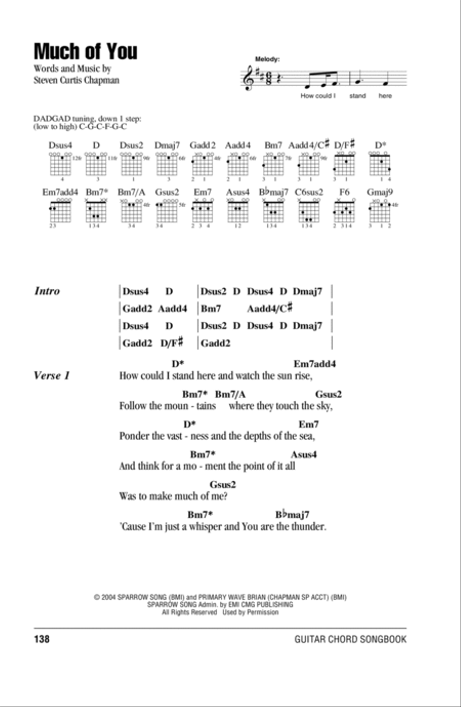 Much Of You Acoustic Guitar scores gallery preview page 1