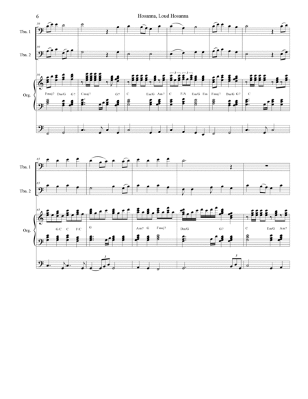 Hosanna, Loud Hosanna (with "Ride On, Ride On In Majesty!") (Trombone Duet - Organ accompaniment) image number null