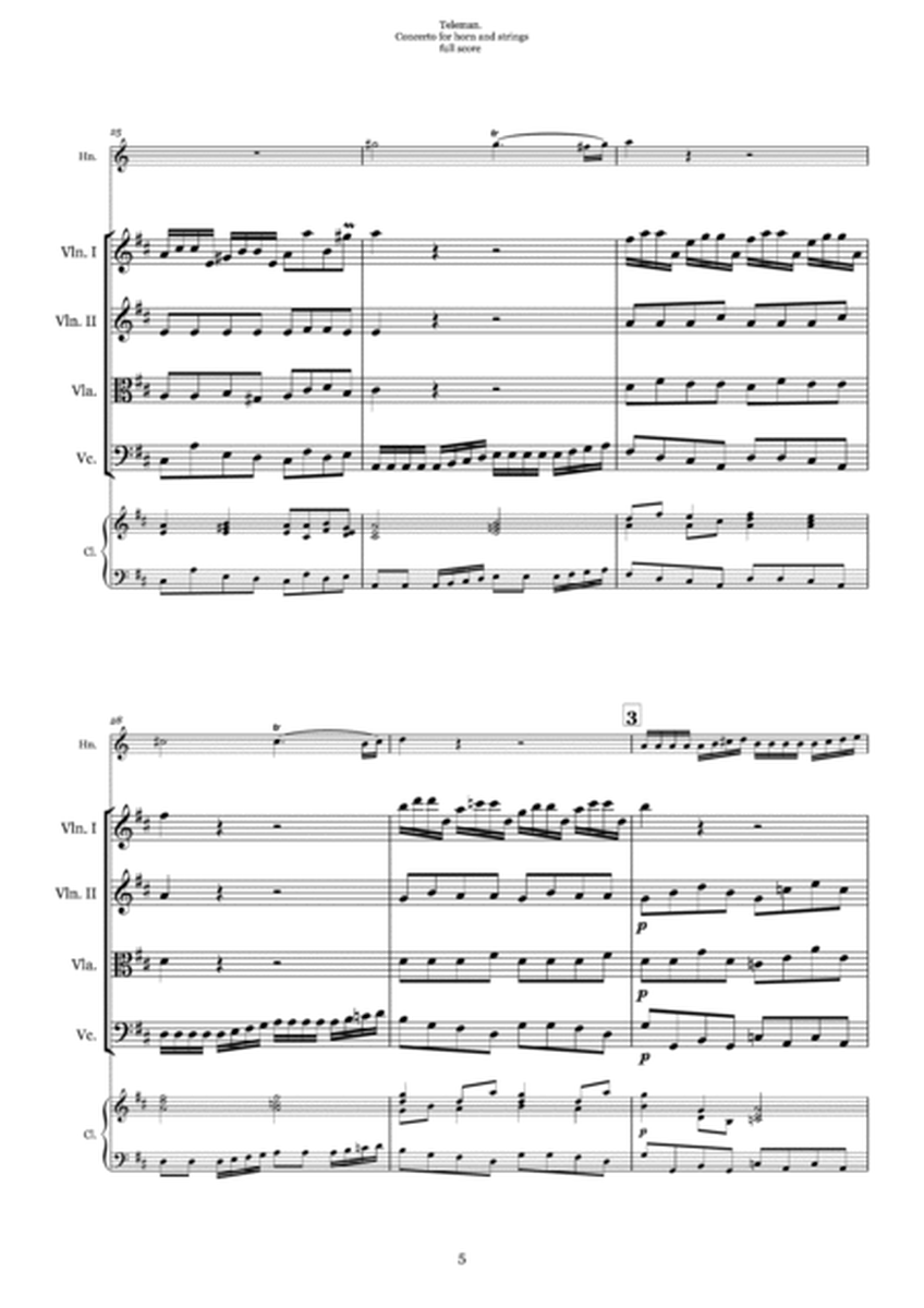 Georg Philipp Telemann. Horn Concerto