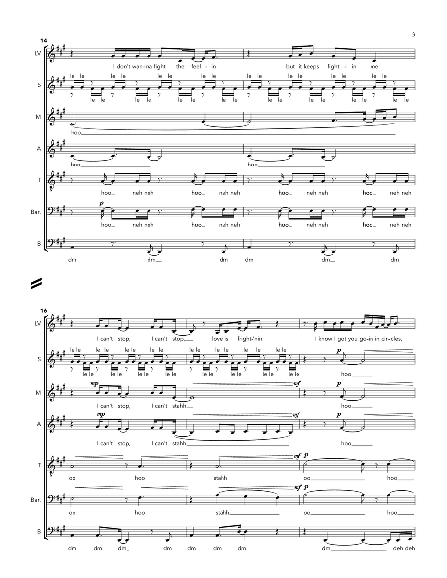 Nobody But You A Cappella scores gallery preview page 3