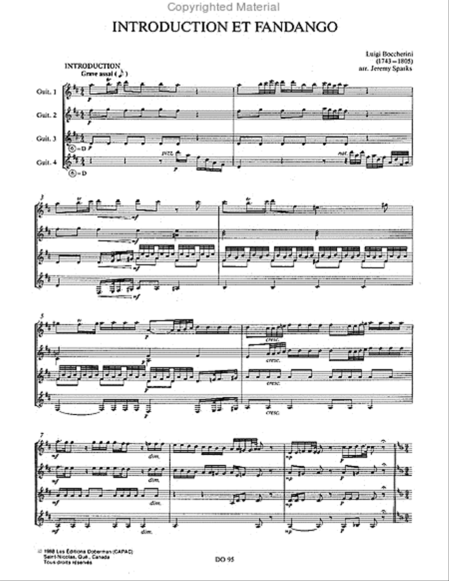 Introduction et Fandango Guitar Ensemble scores gallery preview page 2