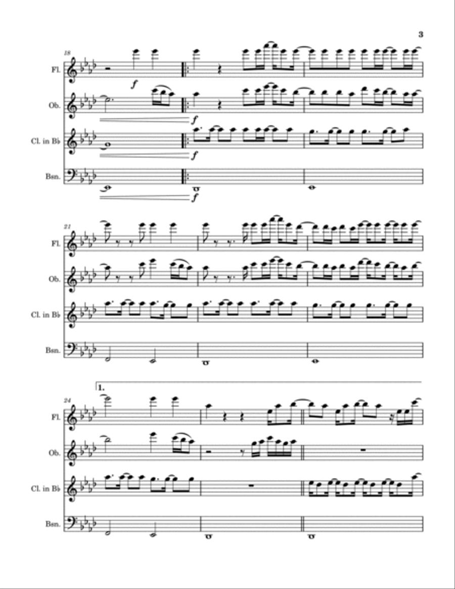 Then Christ Came Woodwind Quartet scores gallery preview page 4