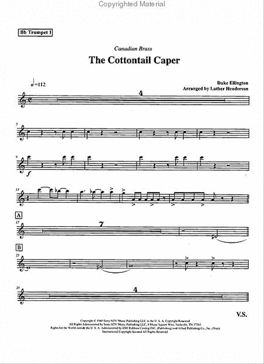 3 Classic Duke Quintets 3 Classic Duke Quintets Brass Quintet scores gallery preview page 3