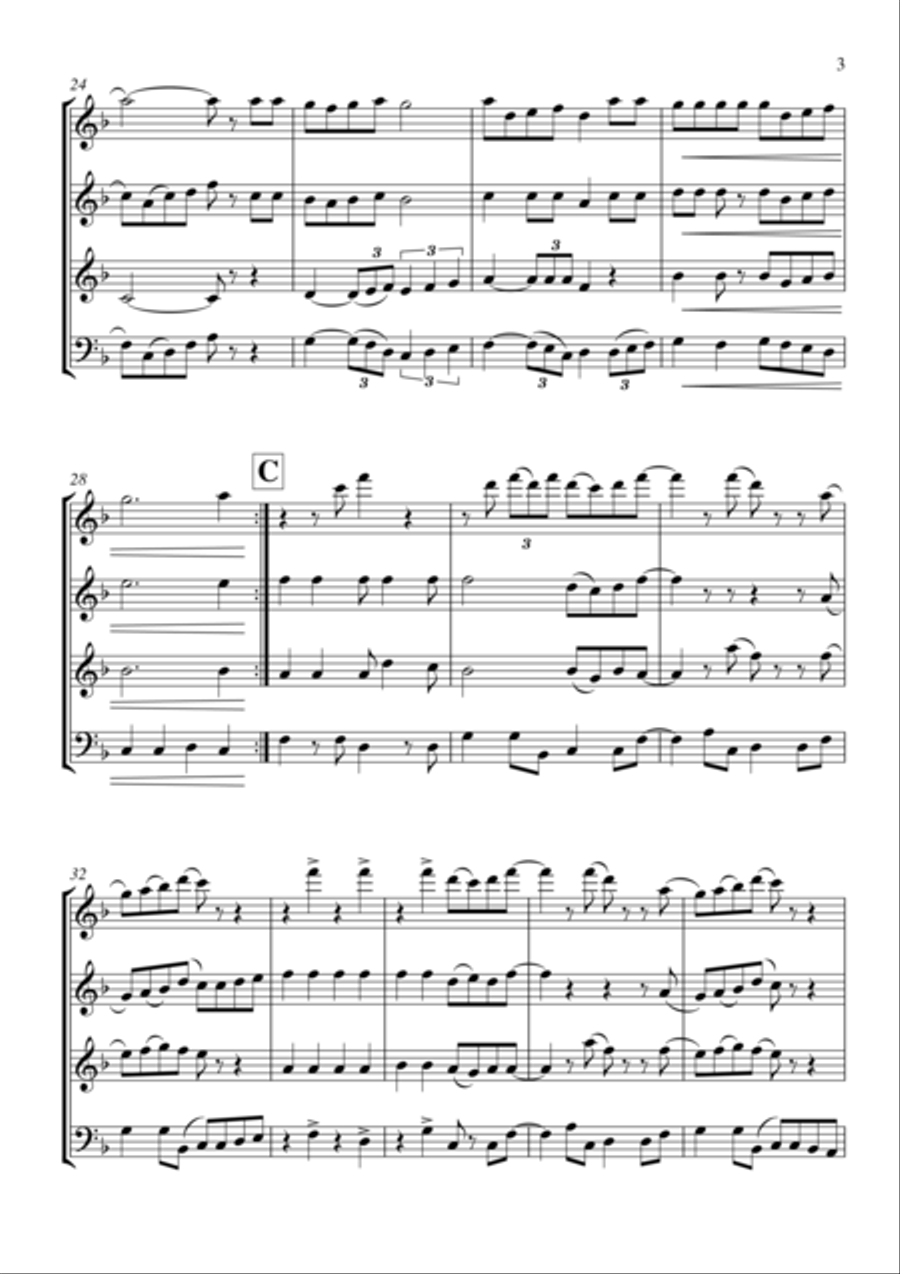 Always Look On The Bright Side Of Life Woodwind Quartet scores gallery preview page 4