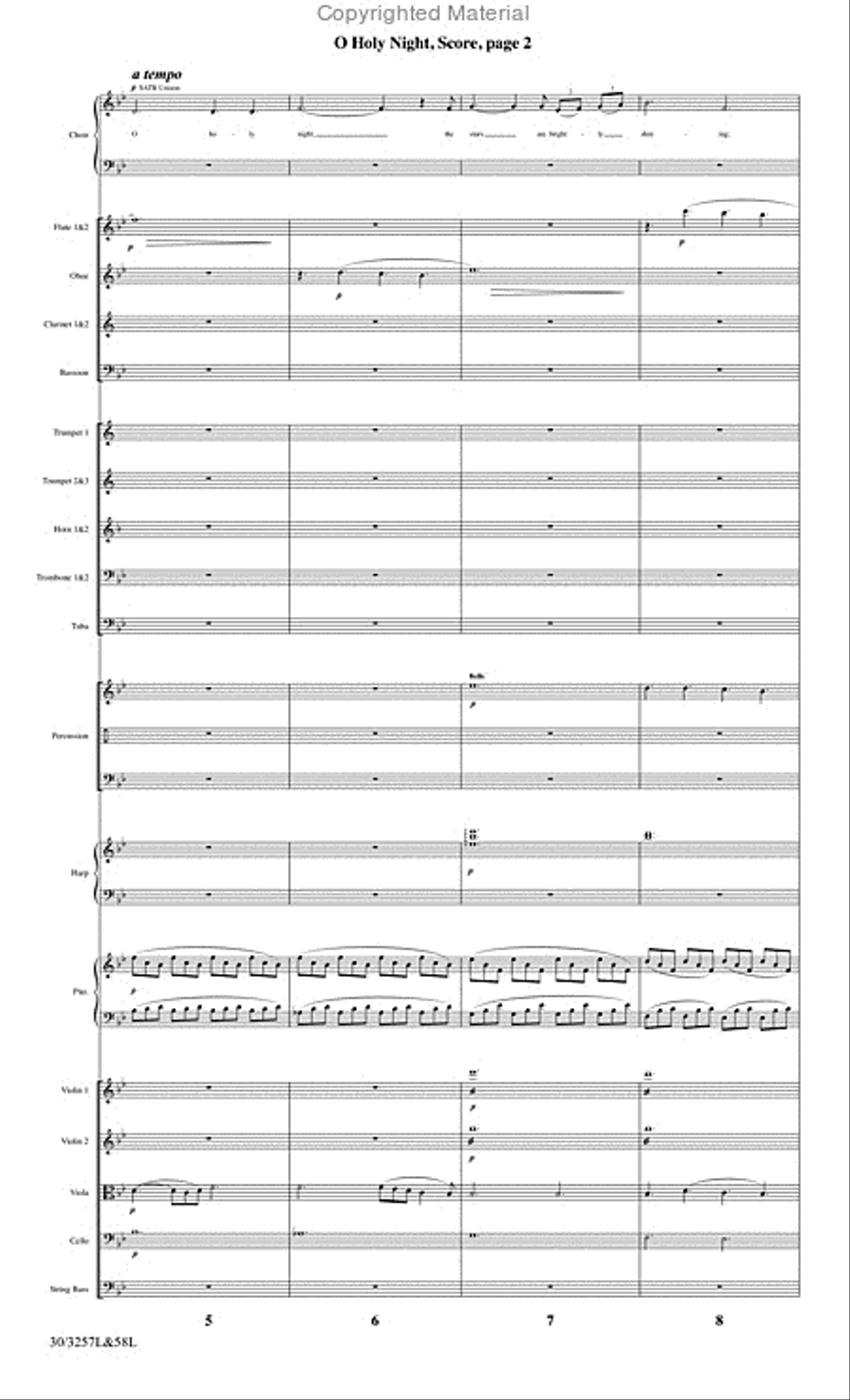 O Holy Night - Orchestral Score and Parts Choir scores gallery preview page 5