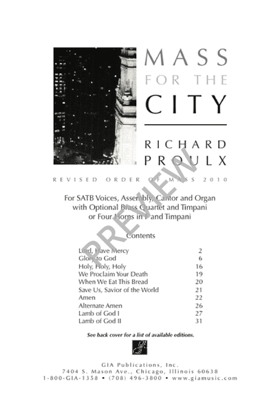 Mass for the City - Choral / Accompaniment edition