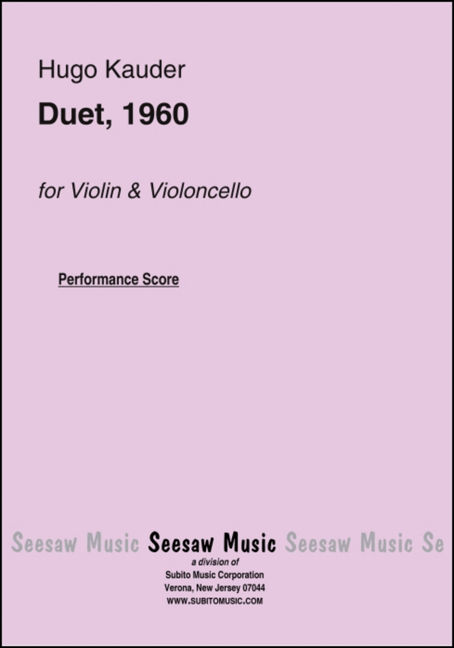 Duet, 1960 Violin scores gallery preview page 1