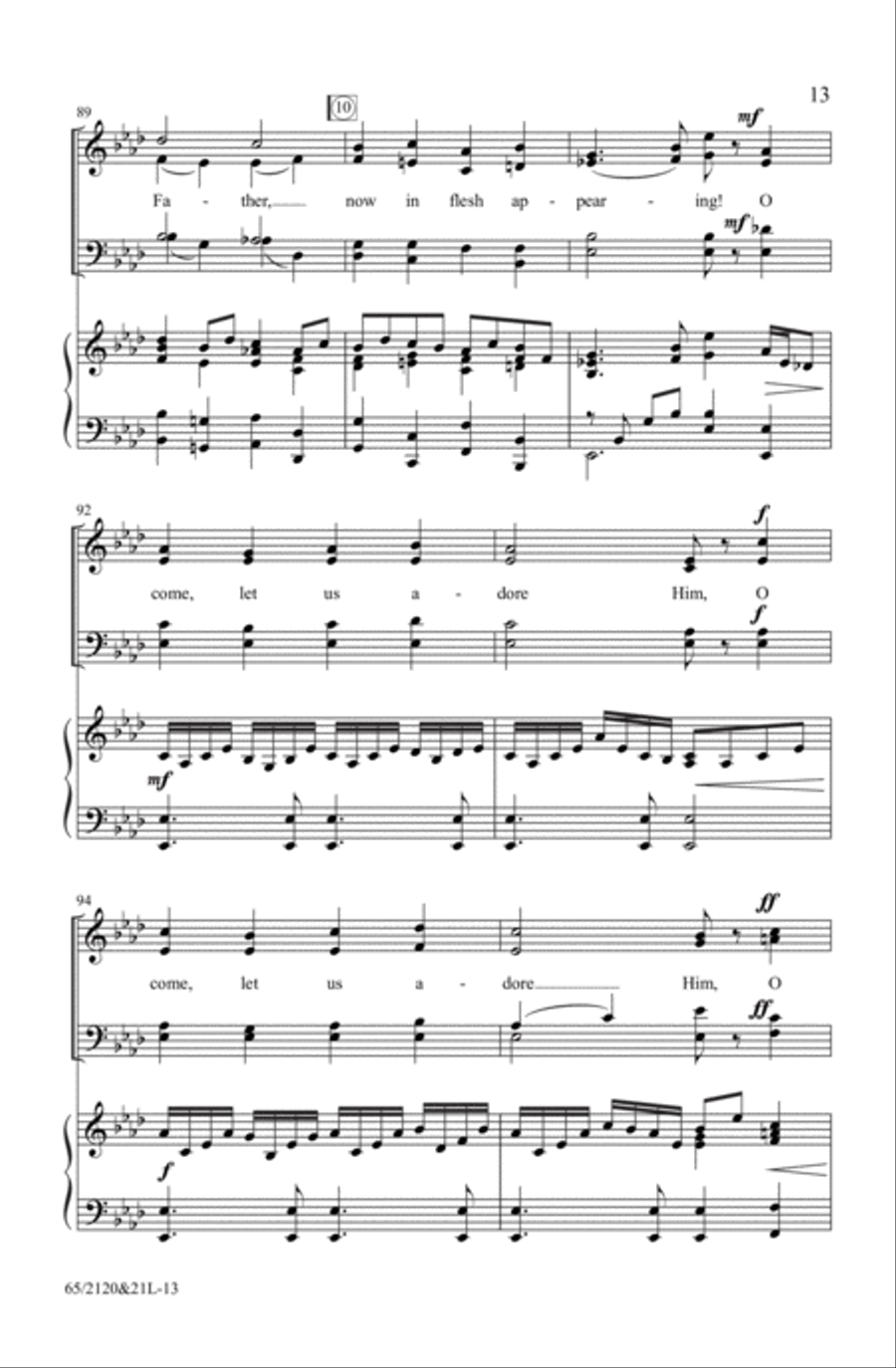 A New and Glorious Morn! 4-Part scores gallery preview page 13