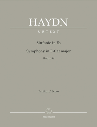 Book cover for Symphony E flat major Hob. I:84