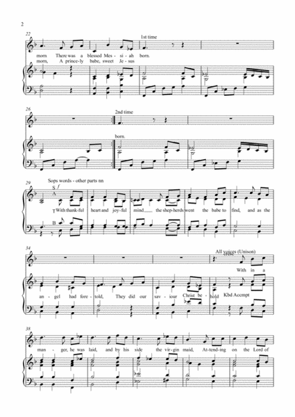 The Wexford Carol - SATB with piano accompaniment