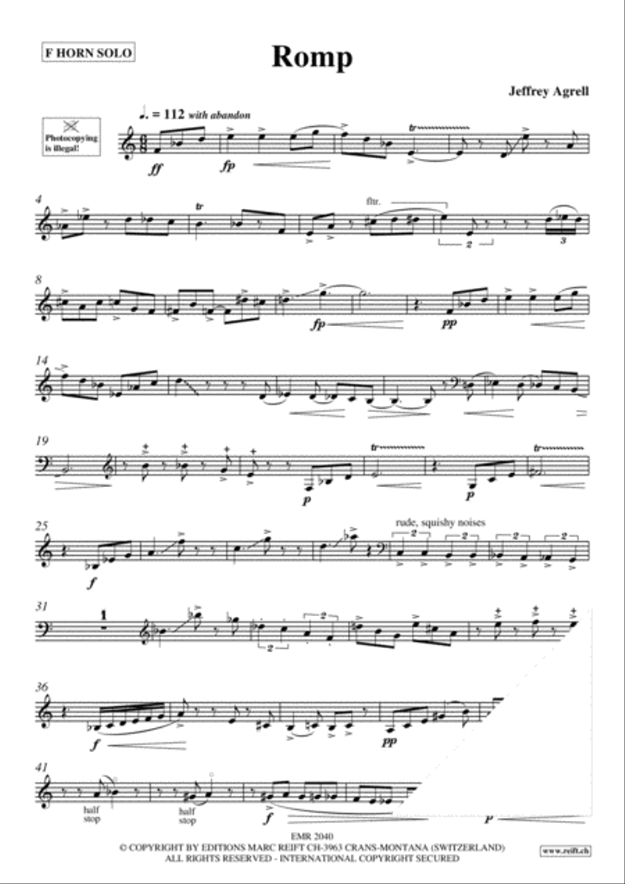 Romp Horn Solo scores gallery preview page 3